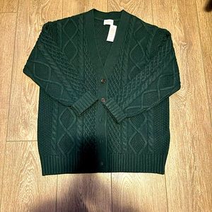 NWT Aritzia Sunday Best Lamora Cardigan in Scarab Green